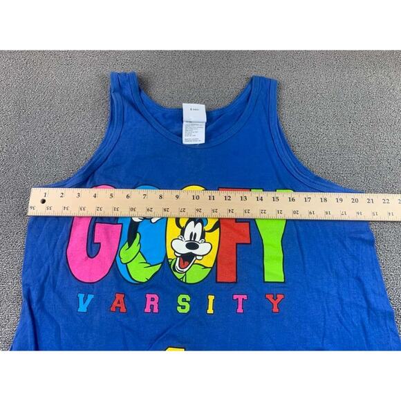 Disney Mickey & Co Goofy Varsity Tank Top Mens Large Blue 1 Graphic 90s Y2K - Picture 6 of 10